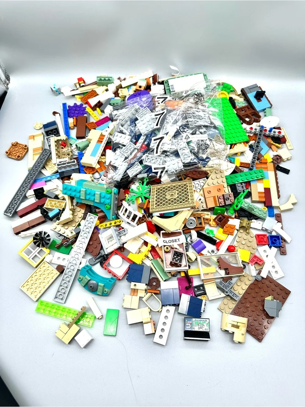 LEGO Bulk Lot 2.6 lbs Authentic Bricks Plates Specialty Pieces Mixed Colors Tan